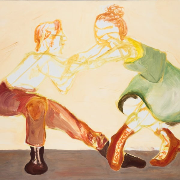 Malerei, Eitempera auf Leinwand, 80cm x 60cm, Frau und Mann in Tanzpose, artist: Franziska King