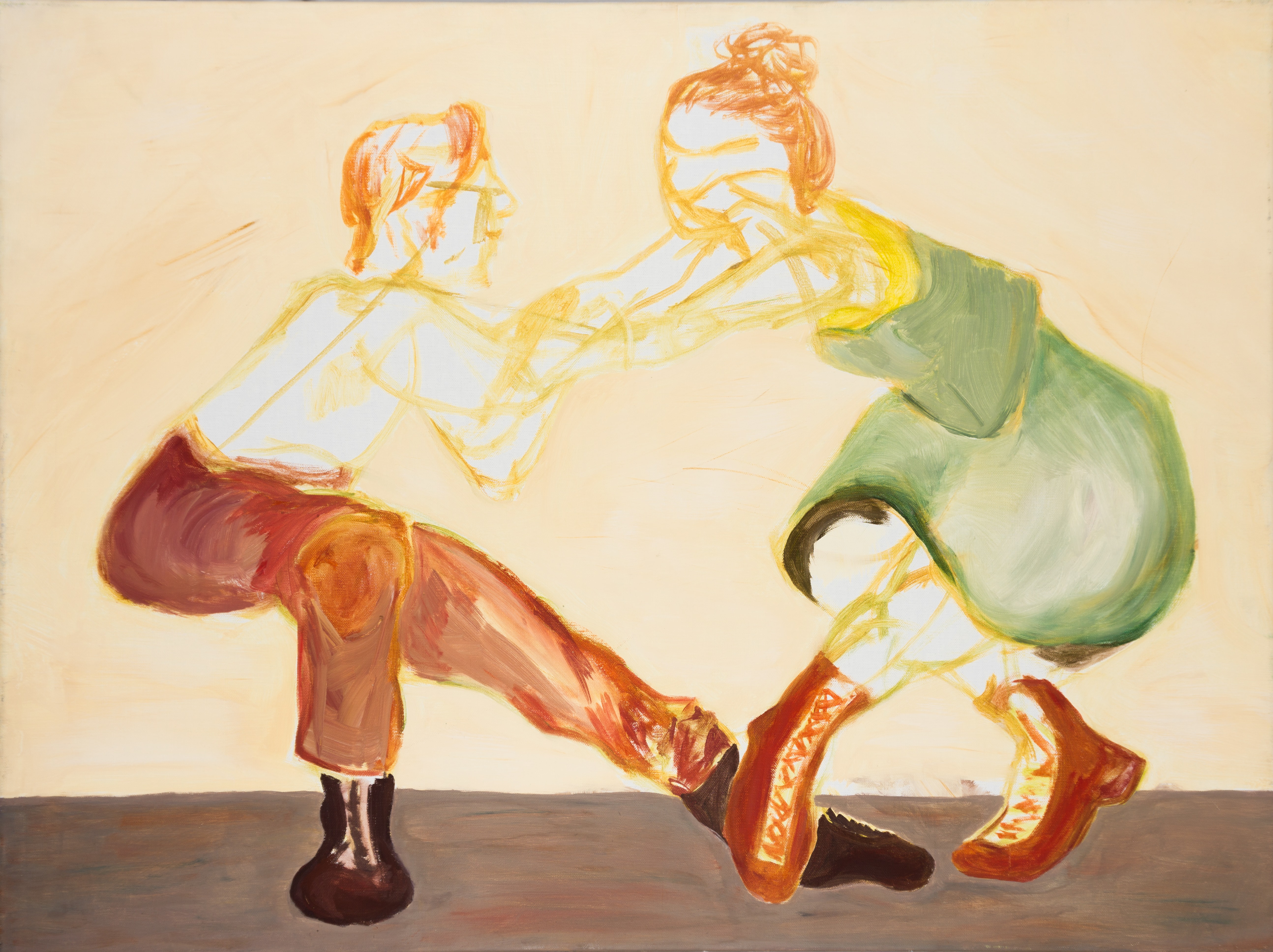 Malerei, Eitempera auf Leinwand, 80cm x 60cm, Frau und Mann in Tanzpose, artist: Franziska King