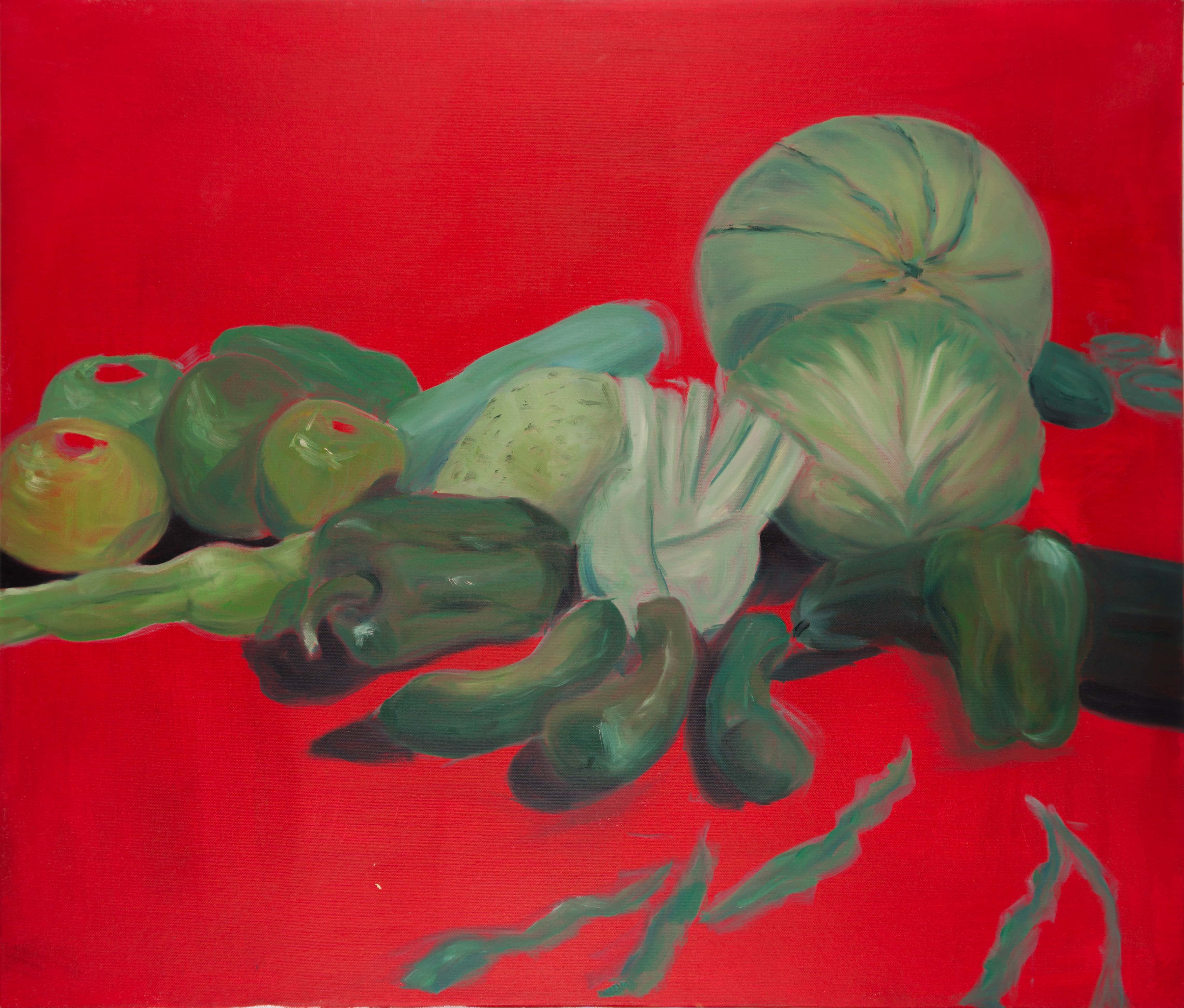 Malerei, Öl auf Leinwand, cm x cm, Stilleben mit Gemüse, artist: Franziska King