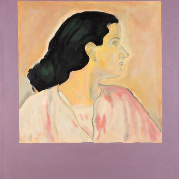 Malerei, Öl auf Leinwand, 50cm x 59,5cm, Frauenkopf im Profil, artist: Franziska King