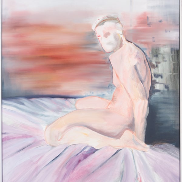 Malerei, Öl auf Leinwand, 135cm x 153cm, männlicher sitzender Akt, artist: Franziska King