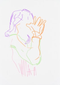 Pigmentmarker auf Markerpapier, 21x29,7cm, Akt, Künstlerin: Franziska King