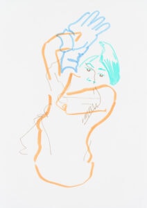 Pigmentmarker und Tuschemarker auf Markerpapier, 21x29,7cm, Akt, Künstlerin: Franziska King