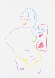 Pigmentmarker auf Markerpapier, 21x29,7cm, Akt, Künstlerin: Franziska King