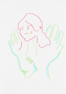 Pigmentmarker auf Markerpapier, 21x29,7cm, Akt, Künstlerin: Franziska King