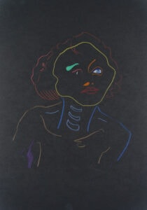 Farbstift auf Papier, 29,7x42cm, Akt, Künstlerin: Franziska King