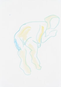 Aquarell und Pigmentmarker auf Markerpapier, 21x29,7cm, Akt, Künstlerin: Franziska King