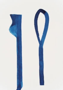 Tusche auf Papier, 14,8x21cm, abstrakte Form, Künstlerin: Franziska King