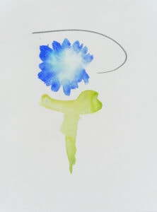 Farbstift und Wachspastell auf Papier, 24x32cm, Farbflächen, Künstlerin: Franziska King